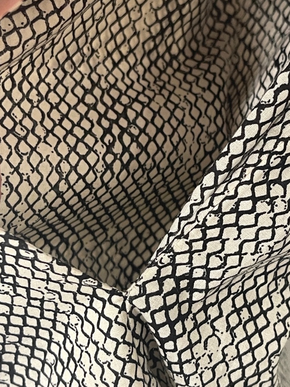 Eileen Fisher Chainette 100% Organic Cotton Print Wide Leg Pull On Pants Size XS - Picture 7 of 8